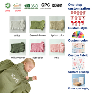 <span class=keywords><strong>Couverture</strong></span> pour bébé en coton pur, style classique, toutes saisons, best-seller, pour personnalisation DIY. <span class=keywords><strong>Couverture</strong></span> tricotée pour la sieste, de 0 à 12 ans - Product Image 1