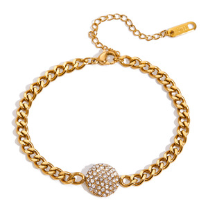 Pulsera de acero de titanio azul turquesa con engaste de canal para mujer, joyería de regalo - Product Image 5