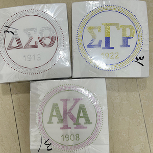 Venta al por mayor <span class=keywords><strong>de</strong></span> transferencias <span class=keywords><strong>de</strong></span> diamantes <span class=keywords><strong>de</strong></span> imitación termoadhesivas personalizadas con letras griegas Zeta Phi Beta 1920, cristales brillantes Zeta 1920, recién llegadas. - Product Image 2