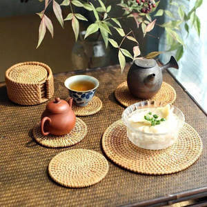 Set de table, sous-verre en rotin, assiette en rotin du Vietnam, fait main, décoration d'intérieur, panier de pique-nique naturel - Product Image 5