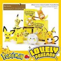 Lot de figurines d'action Pikachu en boîte mystère authentiques pour fans de Pokémon, décorations de voiture et ornements de bureau