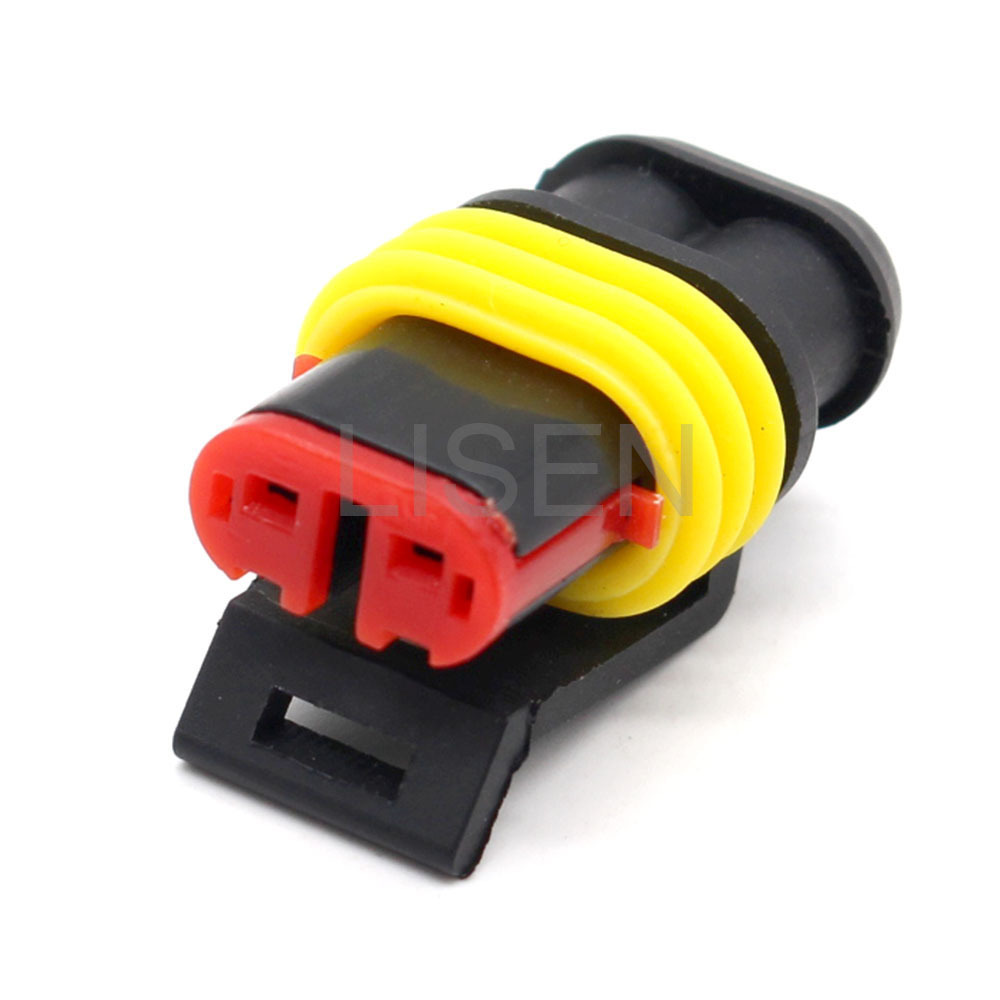 Kit 10 Set Connettori Impermeabili AMP Superseal 1.5 – 2 Pin Maschio/Femmina, Terminali E Guarnizioni, 282080-1/282104-1 - 3