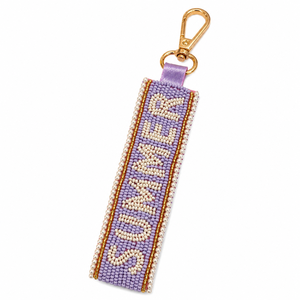 Llavero de verano hecho a mano con cuentas y letras acrílicas coloridas para mujer, accesorio de moda, regalo personalizado para colgar en la bolsa - Product Image 4