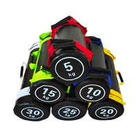 Saco de Arena de Cuero para Entrenamiento con Pesas, Ejercicio de Sentadillas, Fitness en Interiores, Alivio del Estrés, Entrega Directa de Fábrica