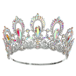 Couronne de championne de concours de beauté mondial, diadème réglable pour mariée, spectacle scénique, défilé, grande couronne de défilé - Product Image 2