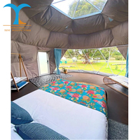 Dôme de camping préfabriqué, tente, gazebo, abri de plage extérieur imperméable et robuste, maison extérieure avec salle de bain et sauna