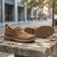 Chaussures décontractées pour hommes en cuir respirant de style britannique rétro 2027, antidérapantes, confortables, à semelle souple