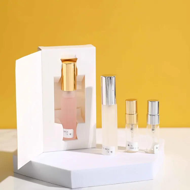 Vanjoin Custom Box Glass Perfume Bottles 10ml 5ml 15ml Premium Frosted Glass Vials Sample Perfume Tester Glass Bottles