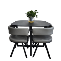 Ventes chaudes et prix les plus bas 4 chaises en cuir PU avec 1 ensemble de table pour restaurant de restauration rapide et bar Salle à manger à domicile