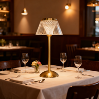 Lampe de chevet LED sans fil nordique, à piles, à intensité variable, avec capteur tactile, éclairage d'ambiance de luxe pour table à manger et mariage