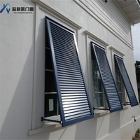 Ventanas de Aluminio con Persianas Fijas, Apertura Vertical, Lamas de Aluminio, Persianas, Contraventanas, Seguridad, Modernas, para Cocina, Exterior