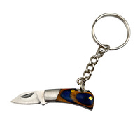 Couteau de poche pliable miniature en acier inoxydable pour l'extérieur, style dessin animé, manche en bois, couteau tactique de défense personnelle, camping