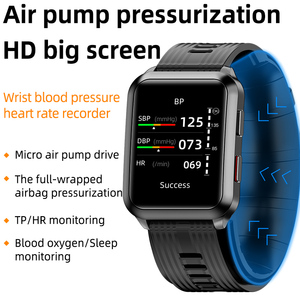 Montre connectée P60 avec pompe à air, airbag, moniteur de pression artérielle, d'oxygène et de température, sphygmomanomètre médical, montre intelligente - Product Image 3