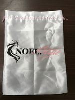 Sac d'emballage en satin de soie vierge personnalisé avec logo, vente chaude