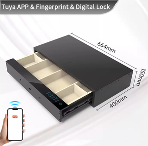 CEQSAFE Smart Hotel Room Fingerprint Lock <b>Hidden</b> Drawer <b>Safe</b> Box Cash Jewelry Safety Drawer Hotel <b>Safe</b> for Home - Product Image 3