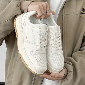 Zapatillas Blancas para Hombre, Estilo Primavera 2026, Versátiles, con Suela Gruesa, Deportivas, Casuales, Modernas, de Caña Alta - Product Image 4