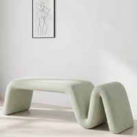 Banc en tissu au design créatif pour salon moderne, ottoman tendance, table basse pour entrée, maison, hôtel, mobilier
