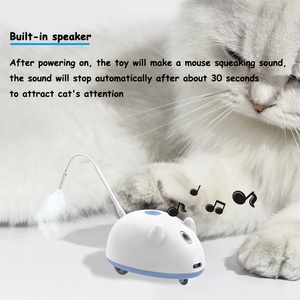 <span class=keywords><strong>Gioco</strong></span> di esercizi Laser Cat Mouse Toy Feather Usb Wireless Hide Mouse Squeaky Smart Electronic Automatic Interactive per gatti al coperto - Product Image 6