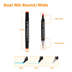 Pennarelli per pennarelli Set pennarelli per forniture artistiche a colori a doppia punta Set da disegno pennarelli per pittura per schizzi pennarelli per fumetti con borsa per il trasporto - Product Image 4