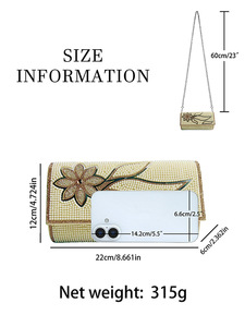 New Polyester High-end Evening Daily Casual Small Square Light Luxury Elegant Women's Fashionable <b>Clutch</b> Bag Sequins Tanjing - Product Image 5