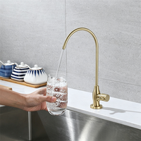 Robinet de cuisine en acier inoxydable 304 avec filtre à eau, mitigeur monocommande en laiton, design américain moderne à poser sur comptoir