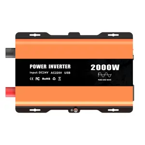 Pure Sine Wave Inverter 2000W DC 12V 24V To AC 220V 50Hz 60Hz Inverter Power Converter For Car Voltage Transforme