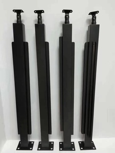 Base Plana para Zapatos <span class=keywords><strong>JYD</strong></span> Home, Moderna, para Apartamento, de Alta Calidad, Recubierta de Polvo de Aluminio, Negro Satinado, Compatible con Ejes Cuadrados de 1/2'' (QB-162) - Product Image 1