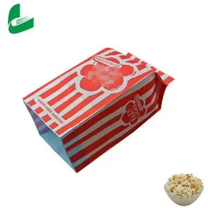 China Supplier Custom Printed colored hot seal kraft microwave popcorn paper bags