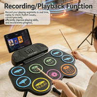 Nouvel Arrivage Batterie électronique portable en silicone, 10 démos, 6 rythmes, personnalisation du logo disponible, kit de batterie enroulable, vente en gros