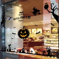 Autocollants de fenêtre d'Halloween en PVC imperméables décoratifs pour les présentoirs de café et les décorations de fêtes – Vente en gros