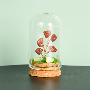 Wholesale Natural Crystal Tree In Glass Dome With Cork Base <b>Mini</b> Healing Gemstone Tree <b>Desk</b> Ornament Reiki Crystal Home - Product Image 1