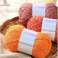 Charmkey meilleure vente 6 plis coloré coton acrylique mélangé fil crochet fil lait coton fil