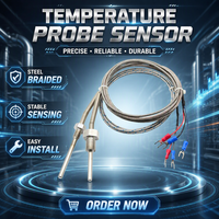 ZHAOFENG Instrument Stainless Steel Waterproof Fixed Thread PT100 K/E Resistance Temperature Sensor Probe OEM/ODM -200-450
