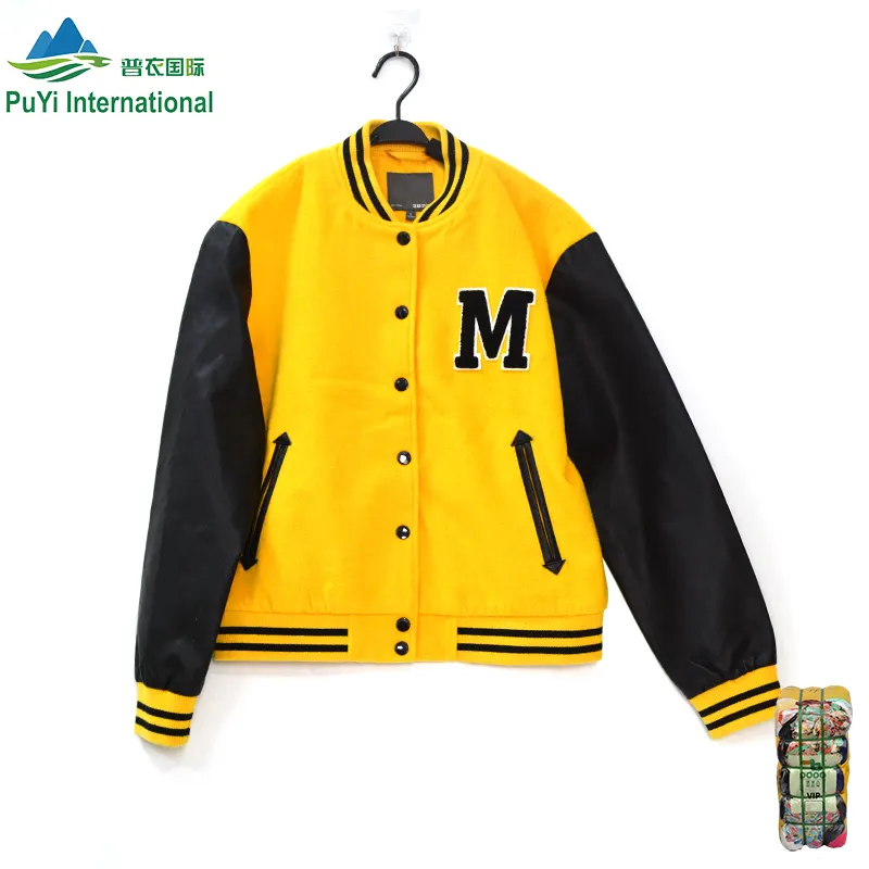 factory Wholesale custom baseball uniforms jacket coat boys girls second hand clothes used clothes bales