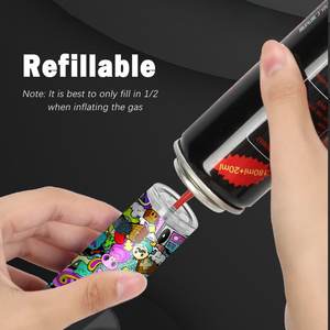Nouveau personnalisé rechargeable coupe-vent Rellenits Cartoon Encendedor Private Label Factory Single Jet Slant OEM ODM Briquet torche - Product Image 6
