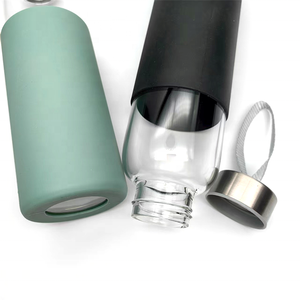 Bouteilles à jus en verre réutilisables écologiques, très vendues sur <span class=keywords><strong>Amazon</strong></span>, avec couvercle en acier inoxydable - Product Image 5