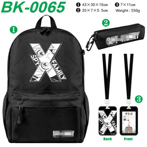 9 Styles Anime Sacs d'école SPY FAMILY Sac à dos en nylon + sac porte-carte + sac à crayons (ensemble) - Product Image 3