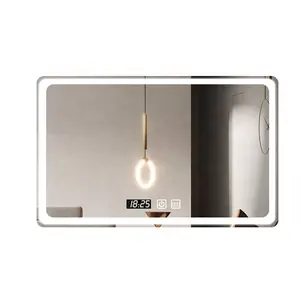 Çağdaş elektronik miroir anti sis led akıllı ayna banyo kare çerçevesiz aynalar üreticileri