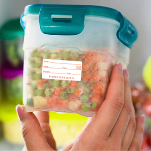 耐久性のある防水耐油性耐引裂性食品安全日付ラベルロール信頼性の高い冷凍庫冷蔵庫追跡のための光沢仕上げ - Product Image 4