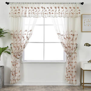 Cortinas transparentes con bordado Floral encantador 2024, ribete de encaje de estilo americano <span class=keywords><strong>para</strong></span> cortinas blancas elegantes <span class=keywords><strong>para</strong></span> la sala de estar - Product Image 4
