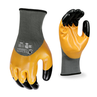 Gants de travail imperméables XINGYU en polyester 15 jauges enduits de nitrile, résistants aux produits chimiques, protection des mains, gants robustes en nitrile