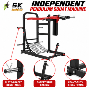 Machine à Squat à Pendule SK, Appareil Commercial de Musculation pour Salle de Sport, Machine à Squat à Charge de Plaques pour Entraînement des Jambes, Équipement de Fitness Direct - Product Image 2