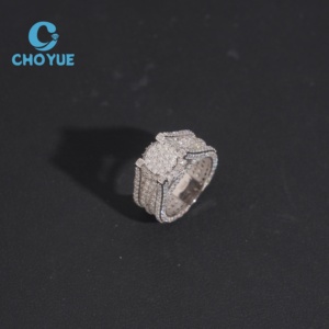 Hot Sale 925 Sterling <b>Silver</b> Moissanite <b>Rings</b> <b>Mens</b> Iced Out Moissanite HipHop Style Jewelry <b>Rings</b> Pass Diamond Test in Stock GRA - Product Image 6
