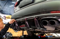 TAKD Nouveau diffuseur arrière à visser en fibre de carbone 3K sergé noir carbone pour Audi S4 A4 B9 2019