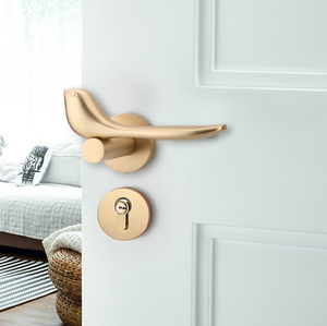 Filta Golden Maniglie delle porte di lusso interno zinco Set maniglia della <span class=keywords><strong>porta</strong></span> <span class=keywords><strong>porta</strong></span> in oro spazzolato buco della serratura maniglia della <span class=keywords><strong>porta</strong></span> - Product Image 5