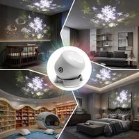Lampe de Projection LED de Noël à Brancher, Lampe de Scène Rotative Dynamique à Flocons de Neige Changeant de Couleur pour Fêtes, Halloween et Fêtes de Fin d'Année