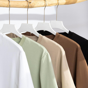 รับออกแบบโลโก้ตามสั่ง OEM เสื้อยืดแขนสั้นผู้ชายทรงหลวม ผ้าถัก โพลีเอสเตอร์ 100% ป้องกันขนร่วง พิมพ์ลายเปล่า สไตล์ลำลอง ขายส่งสำหรับฤดูร้อน - Product Image 6