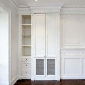 Balom Classic <b>White</b> Built in <b>Wardrobe</b> With Doors Luxury European Bedroom Closet Storage Cabinet Custom Design - Product Image 1