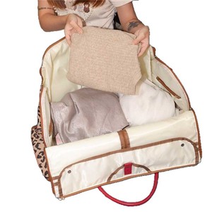 Sac de voyage West Highland Dog Leopard Lychee, grande capacité, forme cubique, bagage pour voyage d'affaires - Product Image 4