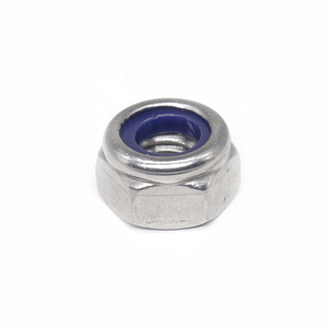 Tuercas hexagonales con brida OEM de acero inoxidable, tuercas de seguridad de nailon M3 M6 M8 M10 M12 M14 <span class=keywords><strong>M16</strong></span>, tuerca autoblocante - Product Image 2